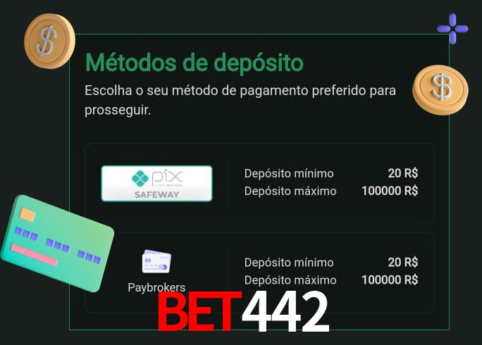 O cassino bet442 oferece uma grande variedade de métodos de pagamento